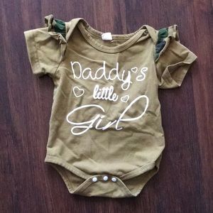 Baby Girls Camo Accent Onsie